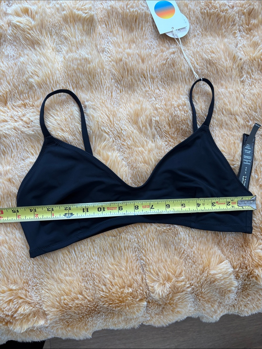 Vuori Black Heat Wave Bikini Top size L - Picture 5 of 6